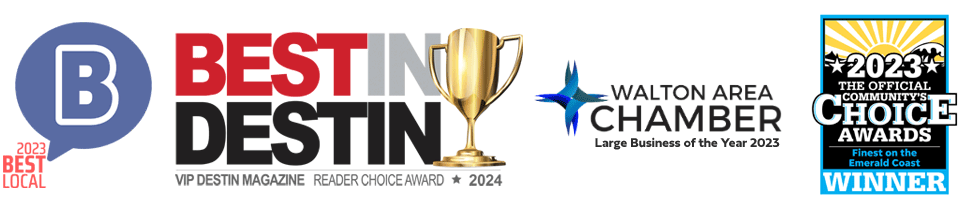 Awarded Corporate Business of the year - Fort Walton Beach Chamber, voted the 2021 best in destin credit union - vip destin magazine, awarded large business of the year - crestview area chamber, Voted 2021 finest credit union on the emerald coast - northwest florida daily news