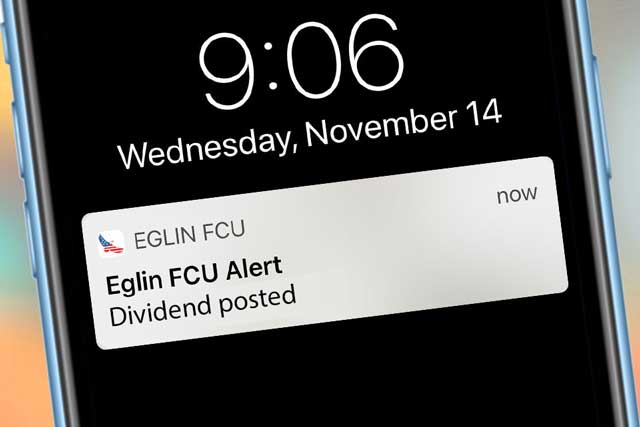 smartphone screen showing a notification alerting to a NSF fee posted