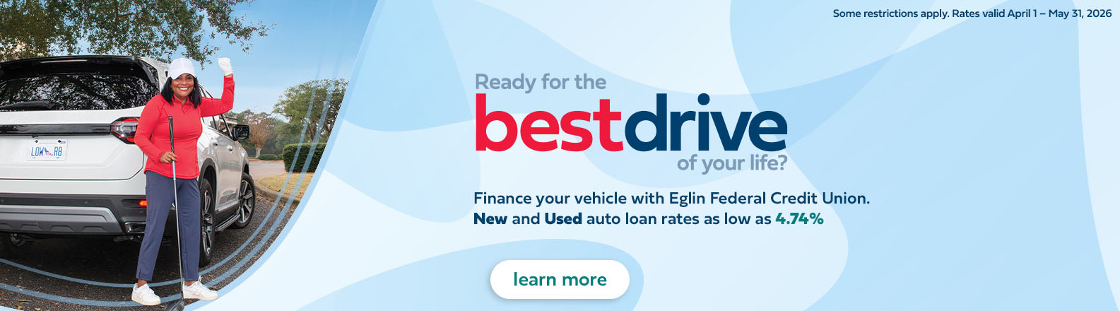 Ready for the best drive of your life? We offer low rates and flexible terms to finance your next New or Used vehicle. Click to learn more.